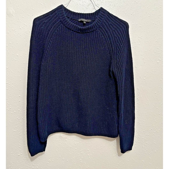 Quince Navy Blue Crew Neck Sweater - Picture 1 of 9